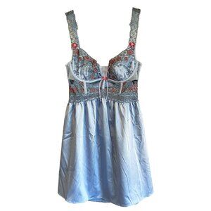 For Love & Lemons, Katara Slip Dress, Blue
